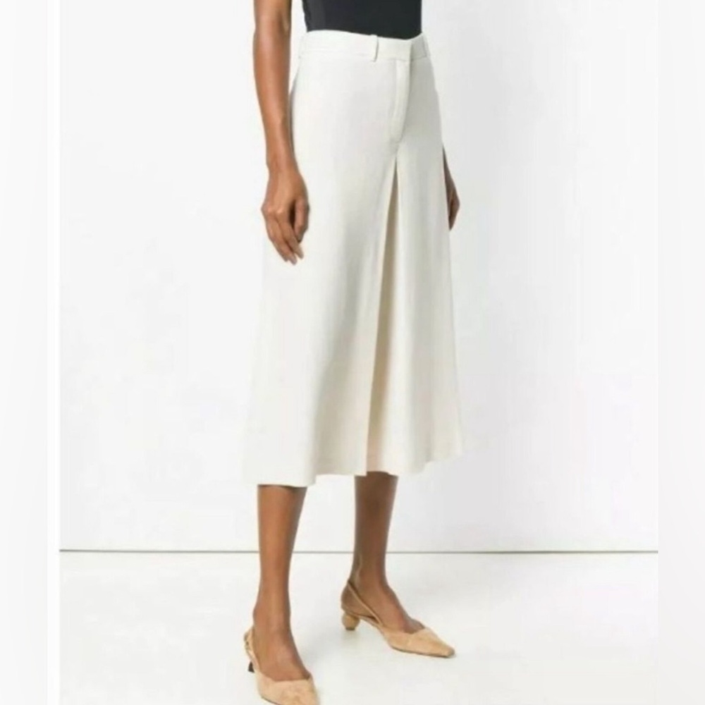 BNWT Theory culottes skirt trouser shell white Rosina crepe Sz.0